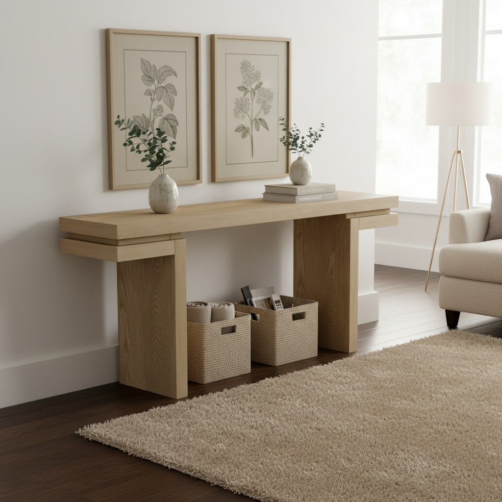 Portico 66" Wooden Console Table