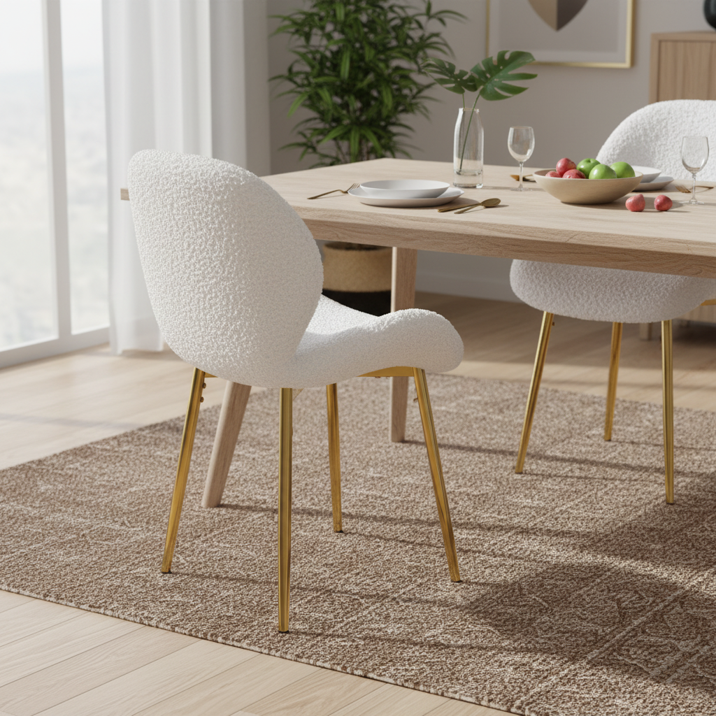Yellowstone White Velvet Dining Chair Set of 2