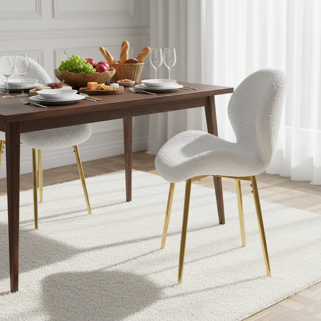 Yellowstone White Velvet Dining Chair Set of 2