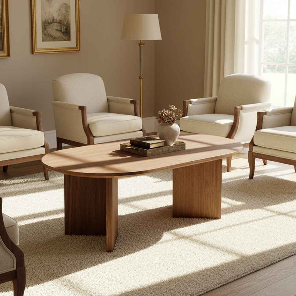 Rimini Modern Oval Coffee Table