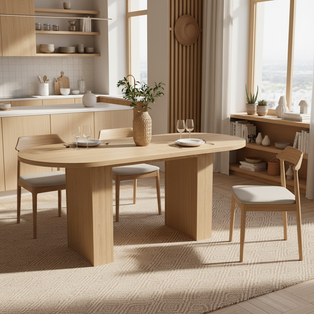 Tarn 63" Wood Oval Dining Table