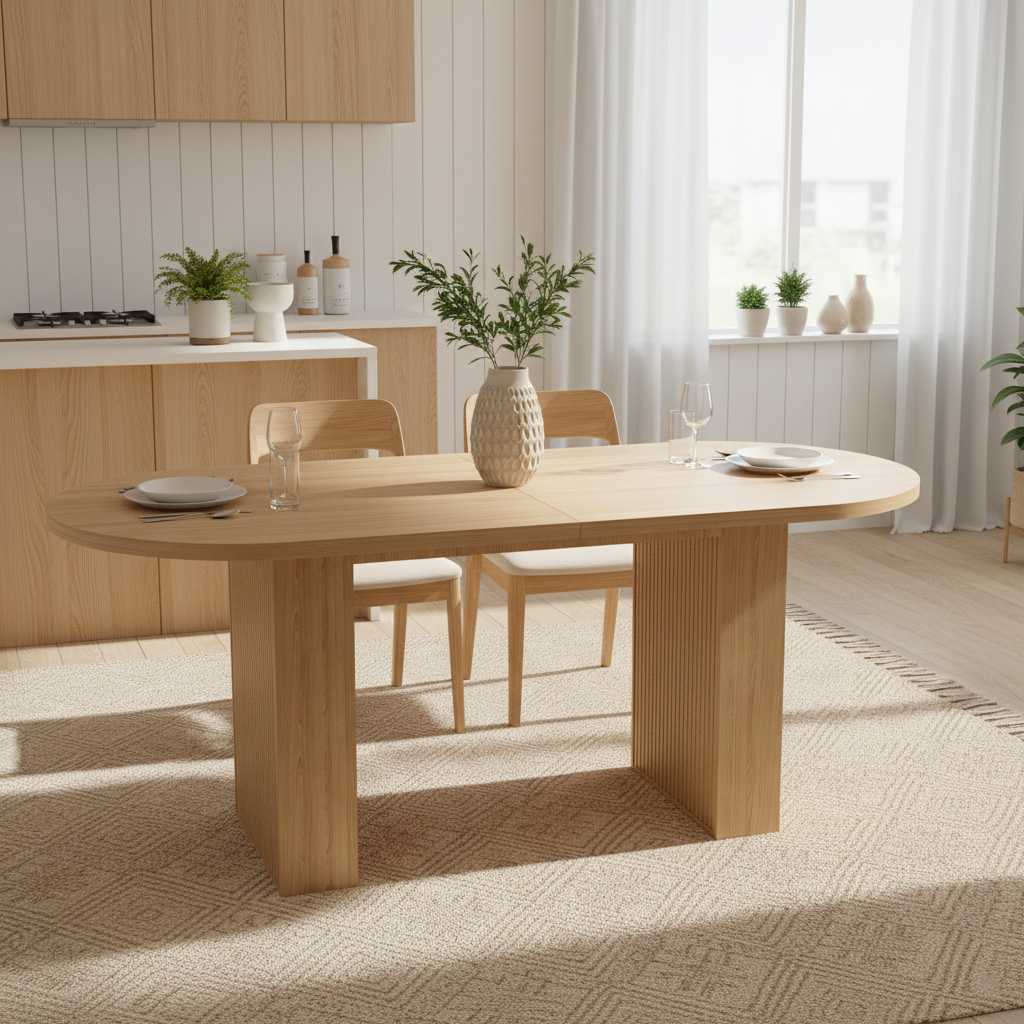 Tarn 63" Wood Oval Dining Table