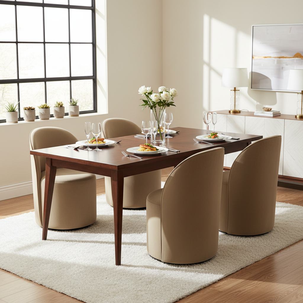 Havasu Swivel Barrel Accent Chair,Beige