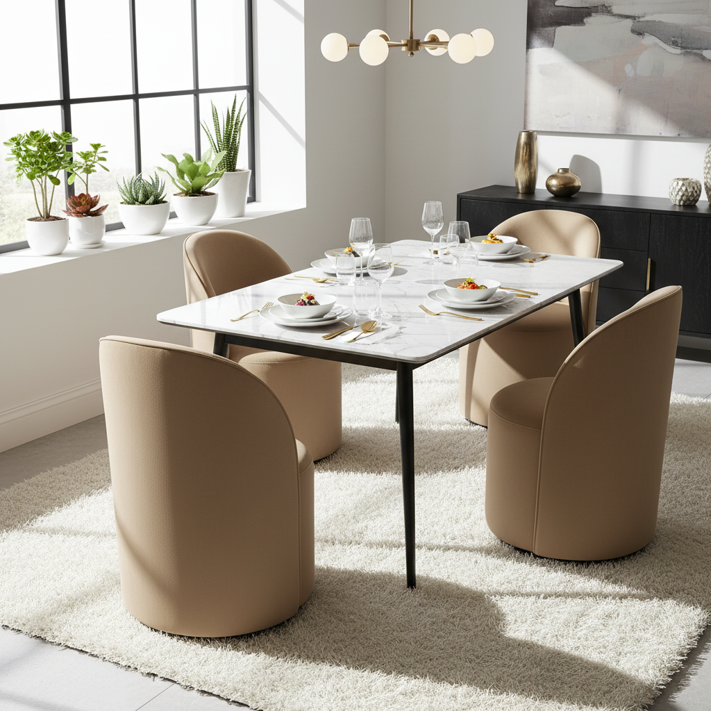 Havasu Swivel Barrel Accent Chair,Beige