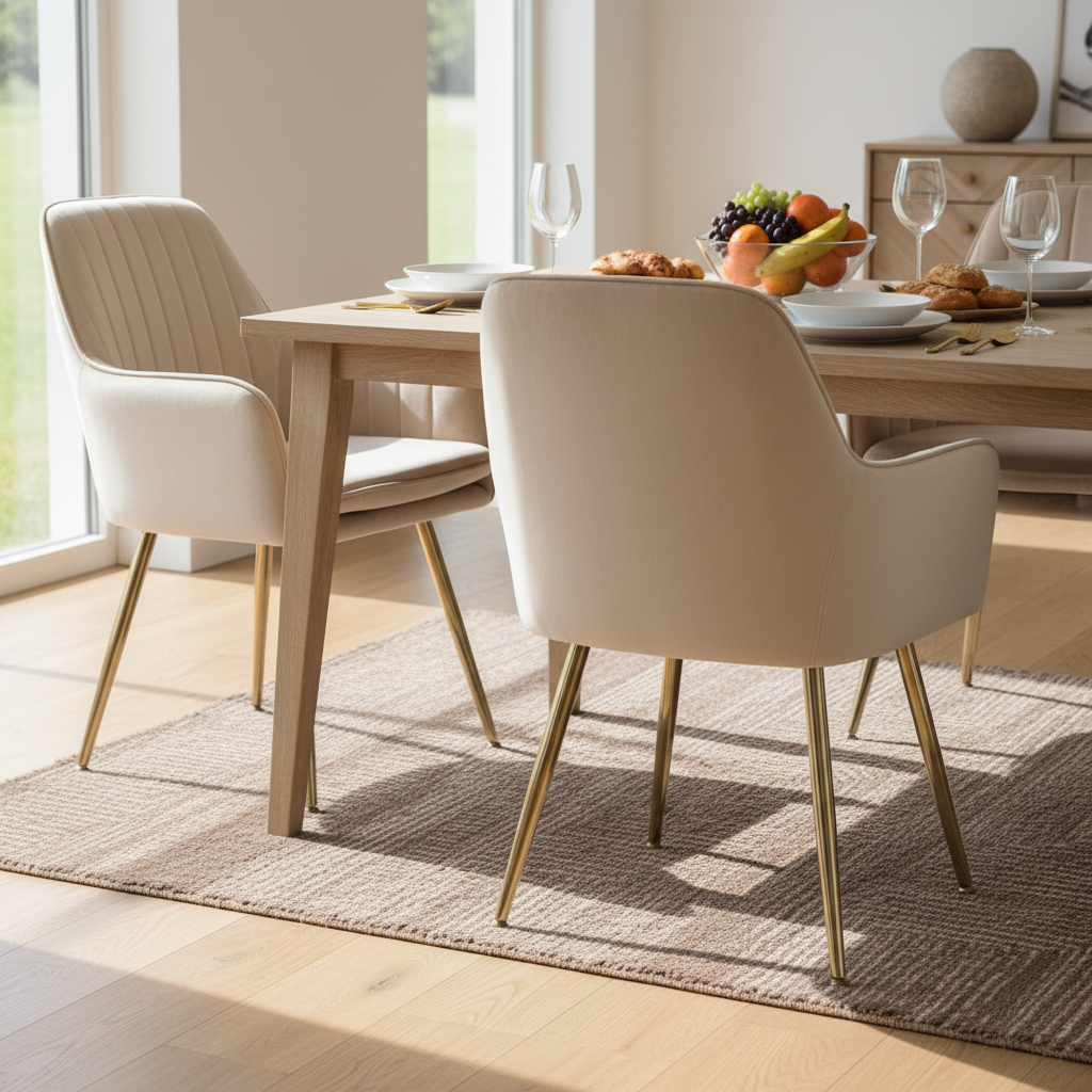 Geneva Velvet Upholstered Dining Chair Set of 2