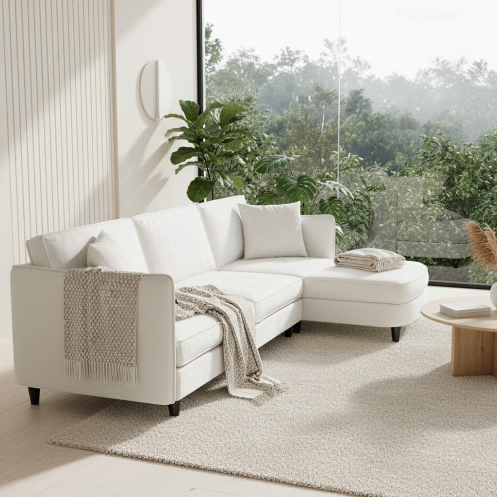 Olympic 108" 3 Seater L-Shaped Sofa with Ottoman