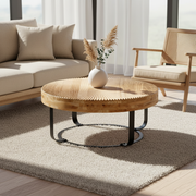 Asti Carved Round Coffee Table