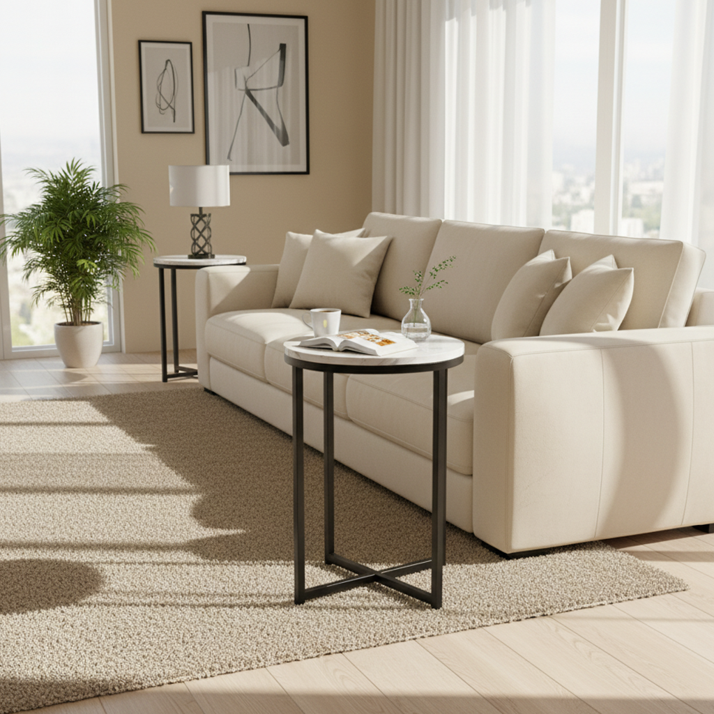 Latte Side Table Compact End Table