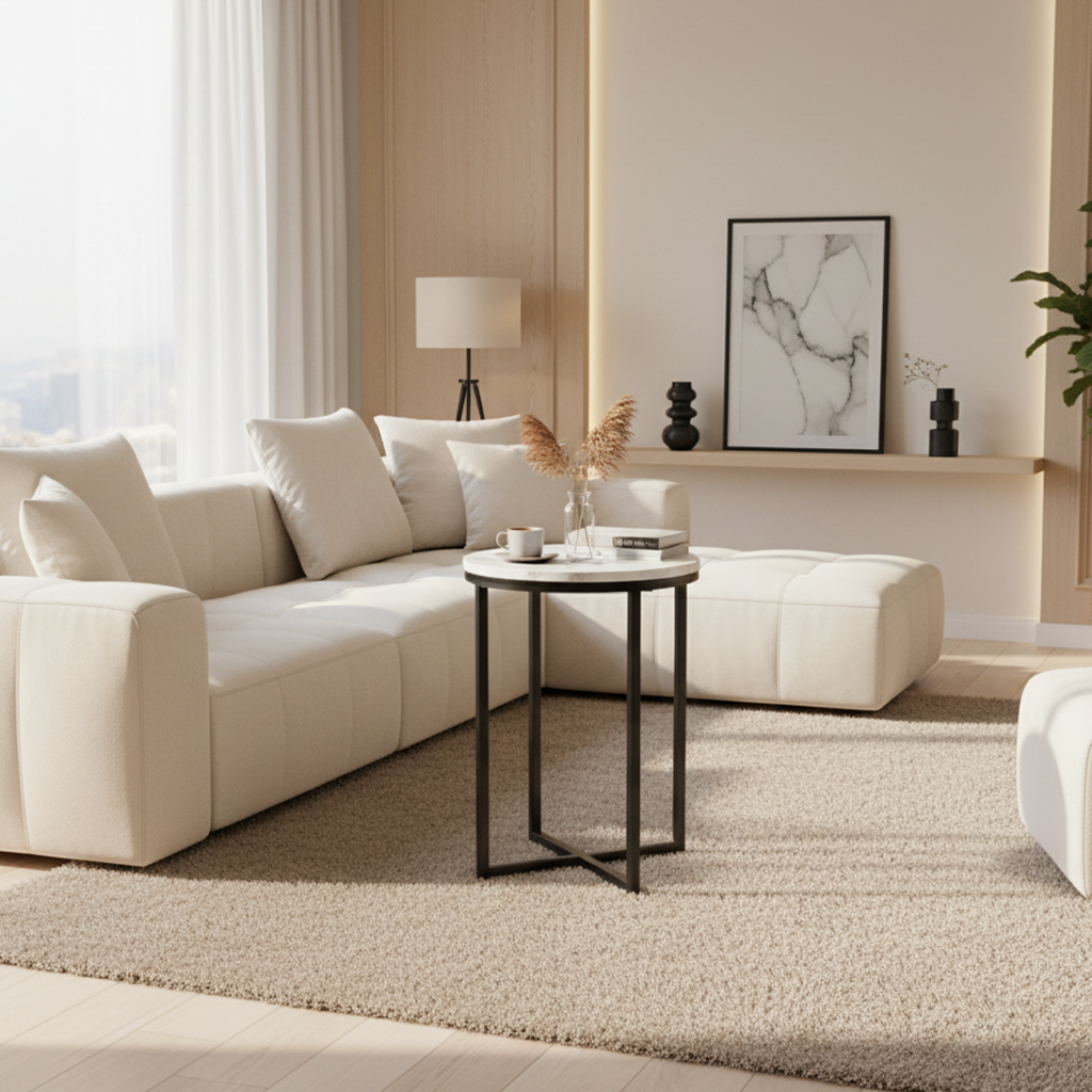 Latte Side Table Compact End Table