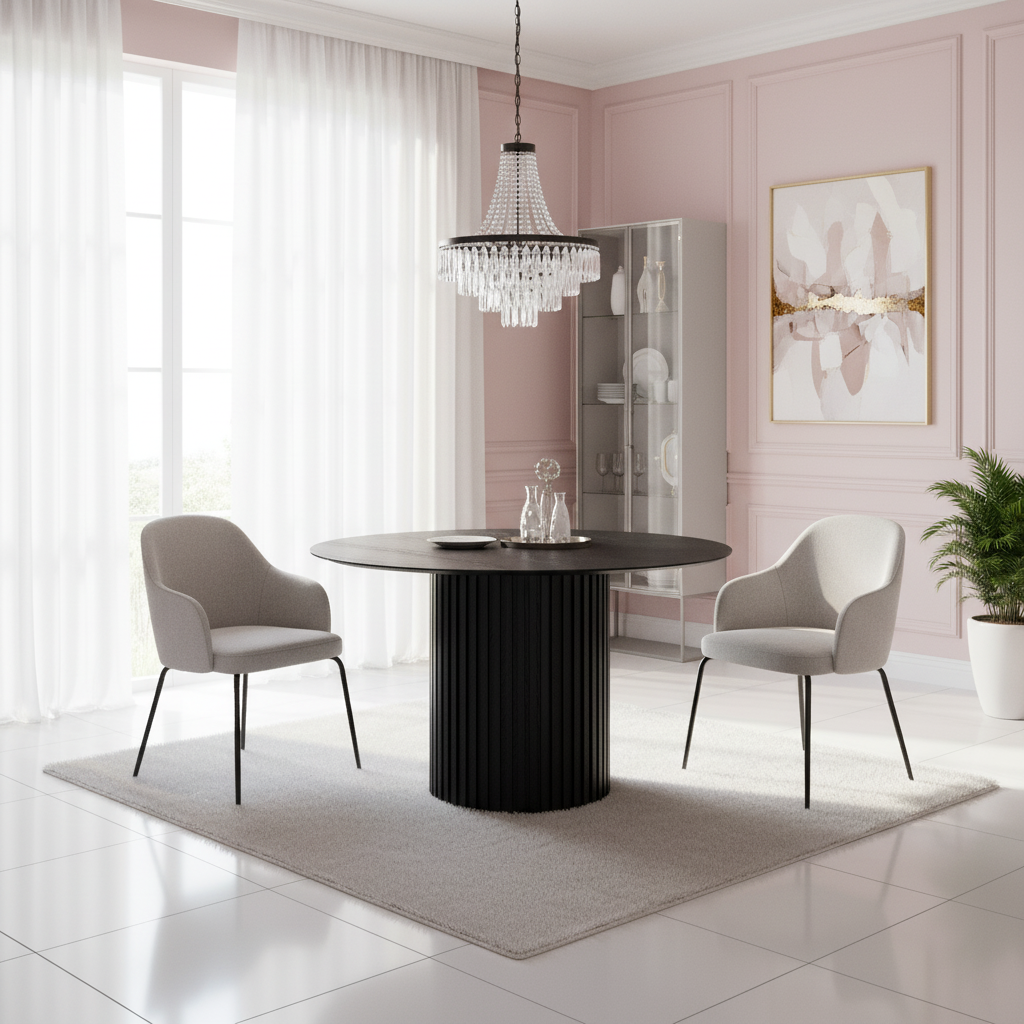 Lucerne 47" Wood Round Dining Table