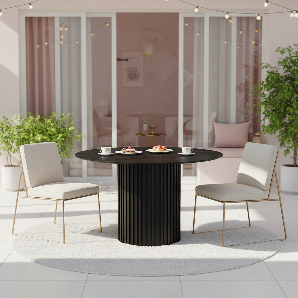 Lucerne 47" Wood Round Dining Table