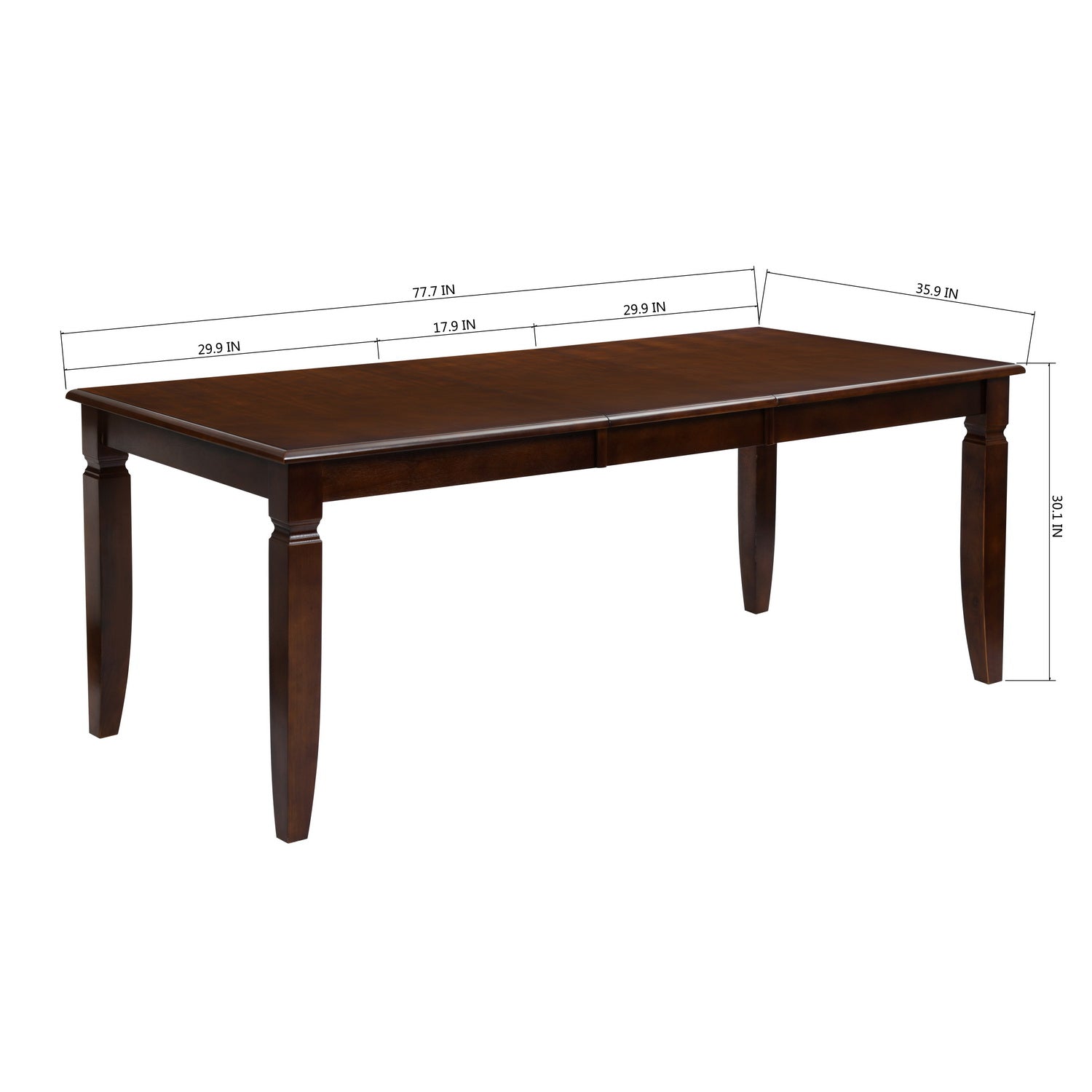 Homy Casa ZAMAN DINING TABLE 77.95" W x 36.02" D x 30.12" H Dining Table for Home and Workspace Open Box