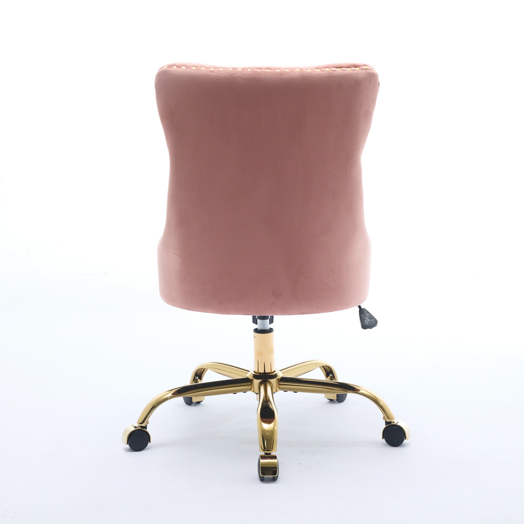 Ingrid Velvet Upholstered Swivel Office Chair with Tufted Buttons
