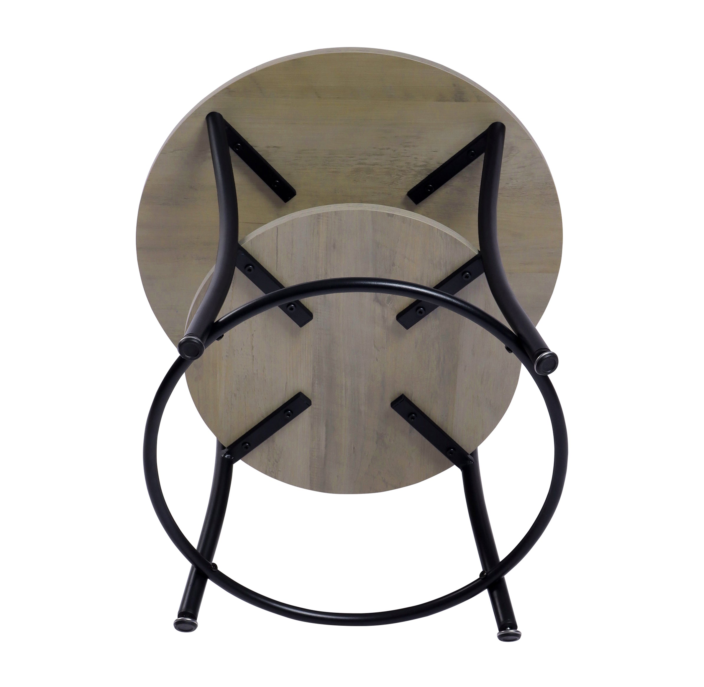 Jago 21.6” Round End Table, Compact Side Table for Living Spaces