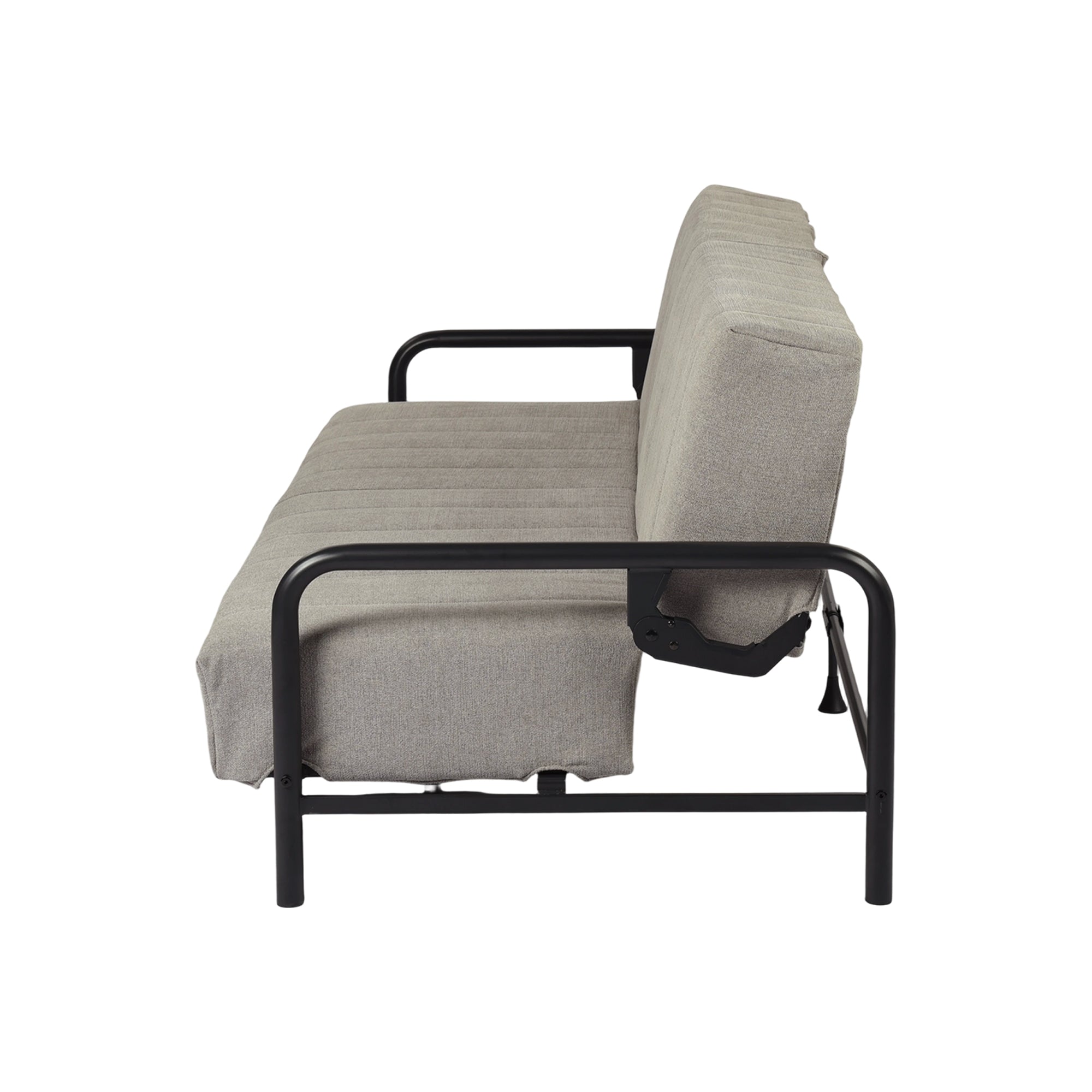 CLICKO 78.7" Modern Cream Fabric 3-Seat Sofa with Adjustable Backrest