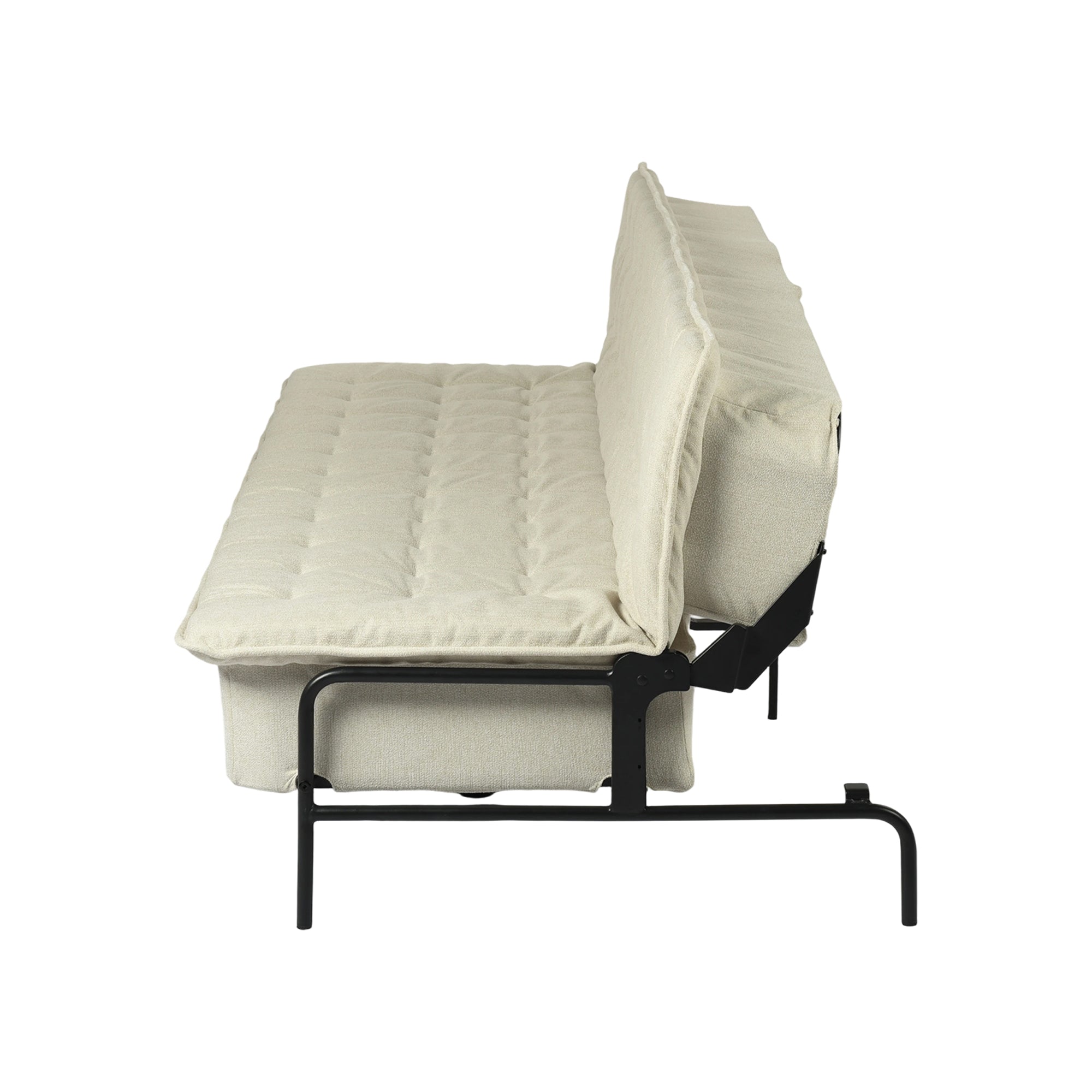 JAKO 76.8" Modern Fabric 3-Seat Sofa with Adjustable Backrest and Spring Cushion