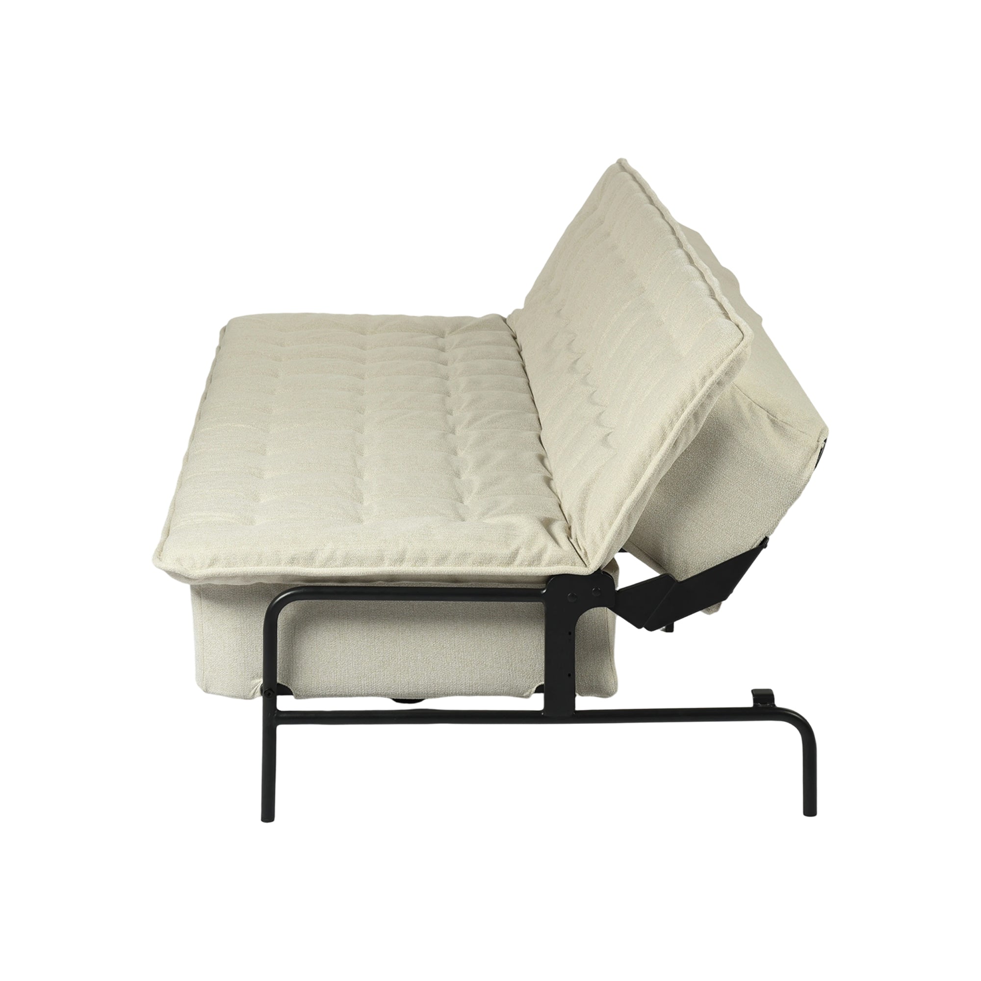 JAKO 76.8" Modern Fabric 3-Seat Sofa with Adjustable Backrest and Spring Cushion