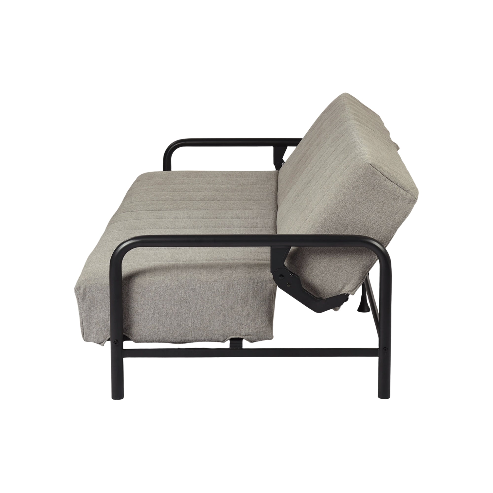 CLICKO 78.7" Modern Cream Fabric 3-Seat Sofa with Adjustable Backrest