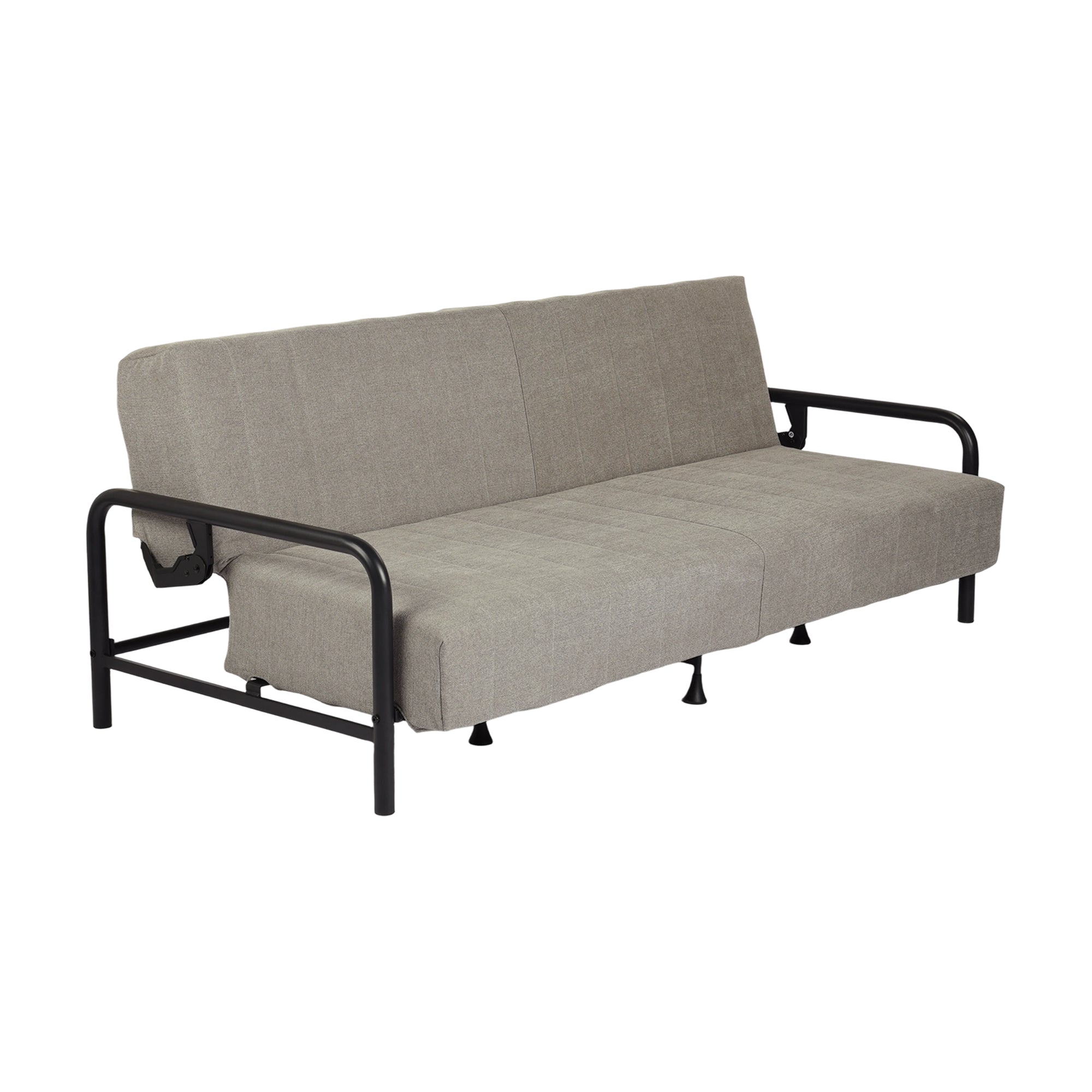 CLICKO 78.7" Modern Cream Fabric 3-Seat Sofa with Adjustable Backrest