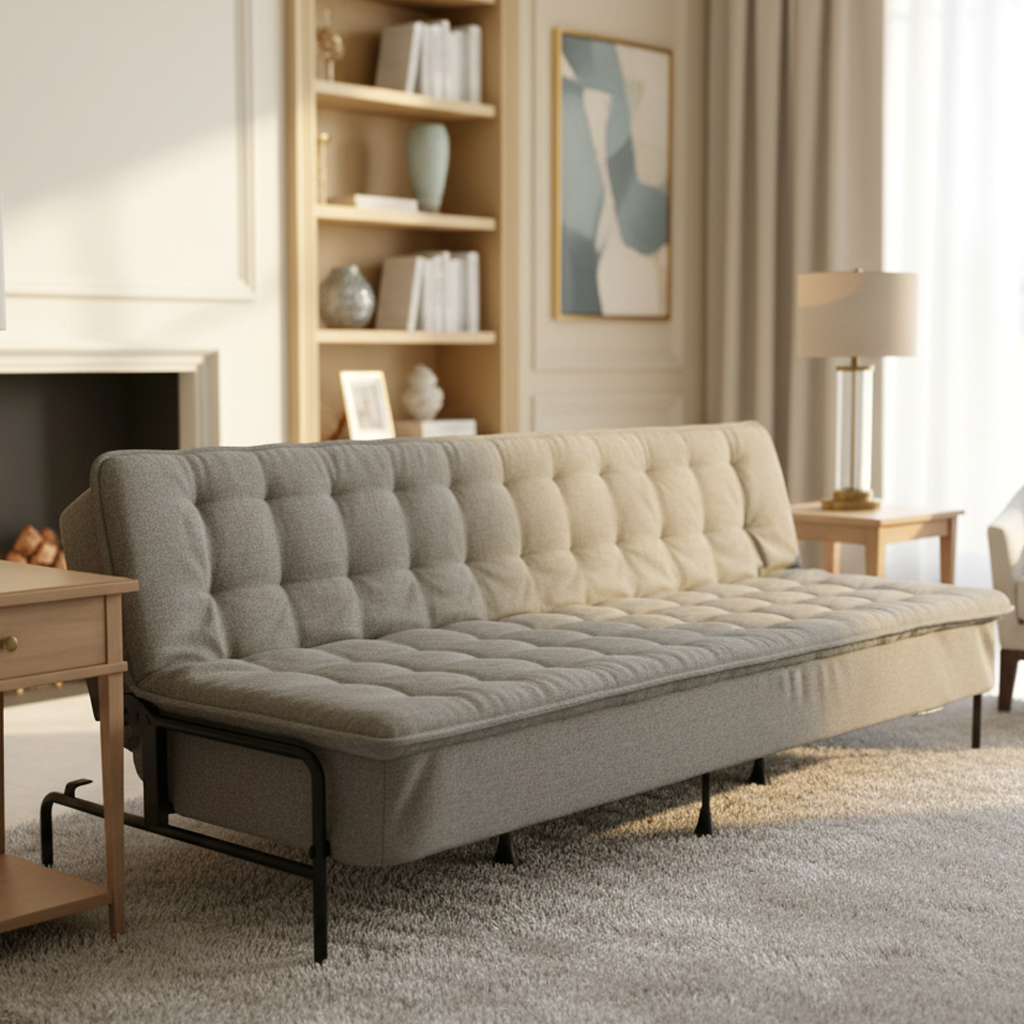 JAKO 76.8" Modern Fabric 3-Seater Convertible Sofa Bed with Adjustable Backrest