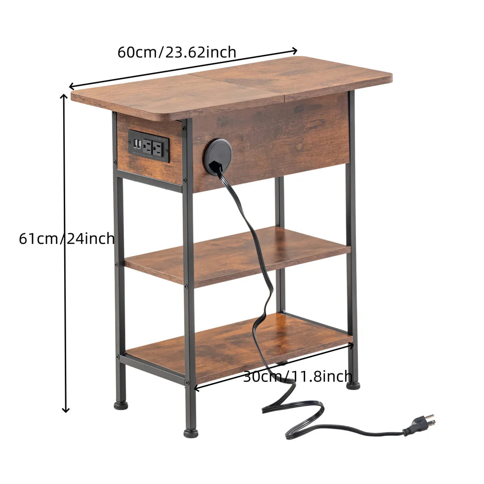 Homy Casa JANISA Side Table "23.6 x 11.8 x 23.6" Versatile Accent Table for Home and Office