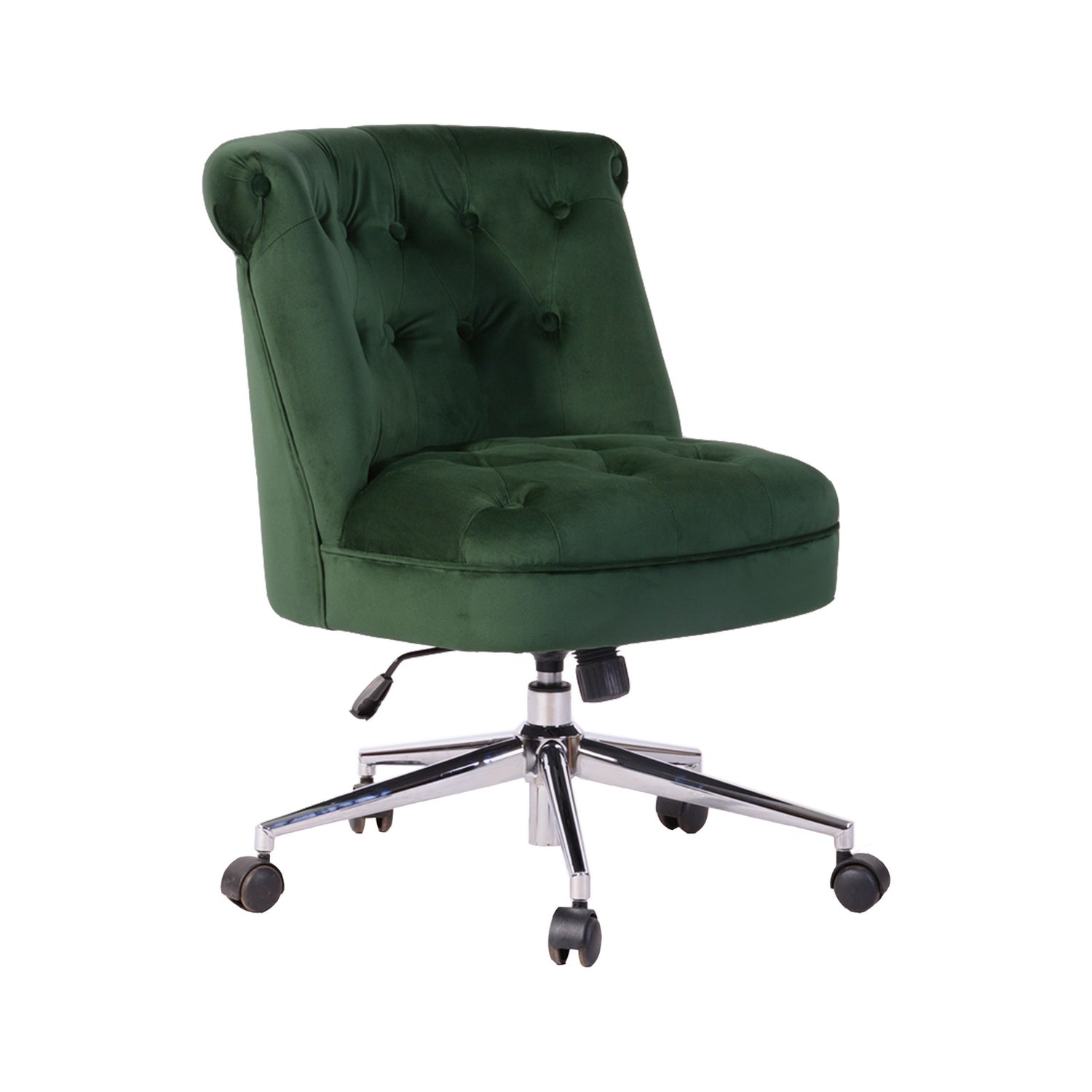 Homy Casa Jaren Velvet Green Elegant Upholstery Office Chairs Multi Scene Comfort Seating