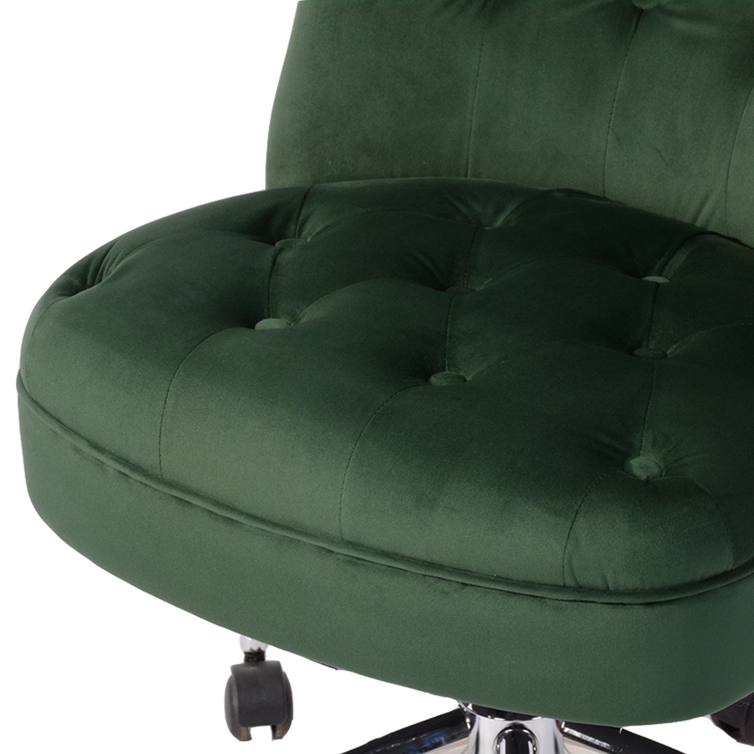 Homy Casa Jaren Velvet Green Elegant Upholstery Office Chairs Multi Scene Comfort Seating