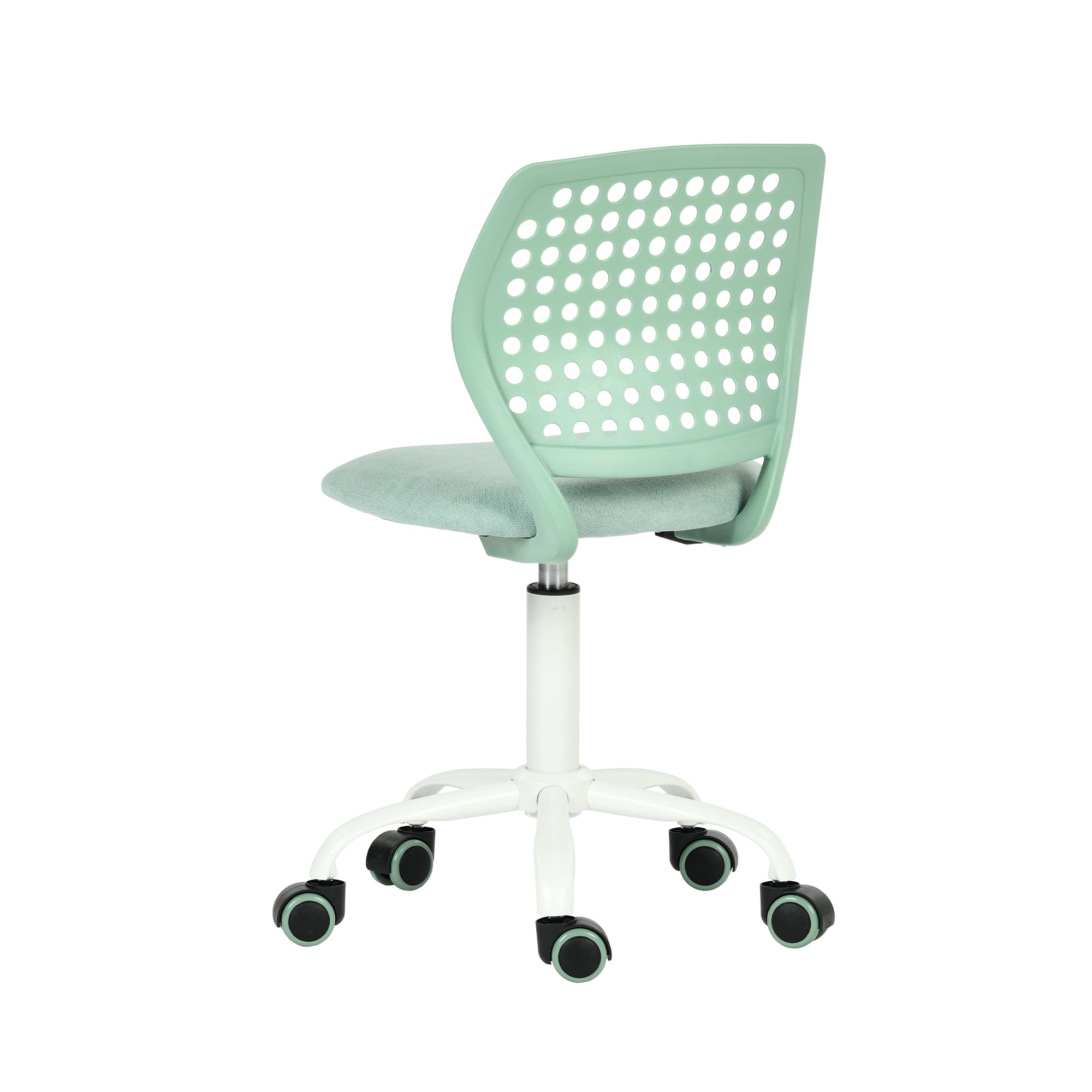 JAVIS Kids Desk Chair, Adjustable Swivel Task Chair with Wheels, Ventilated Back & Padded Seat, Aqua
