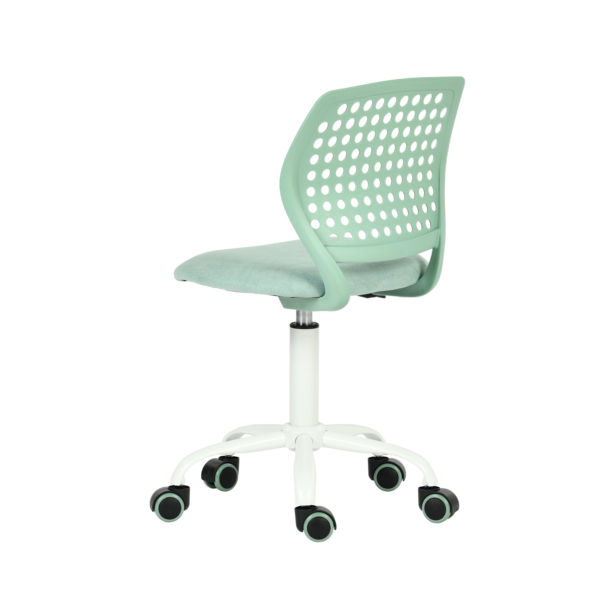 JAVIS Kids Desk Chair, Adjustable Swivel Task Chair with Wheels, Ventilated Back & Padded Seat, Aqua