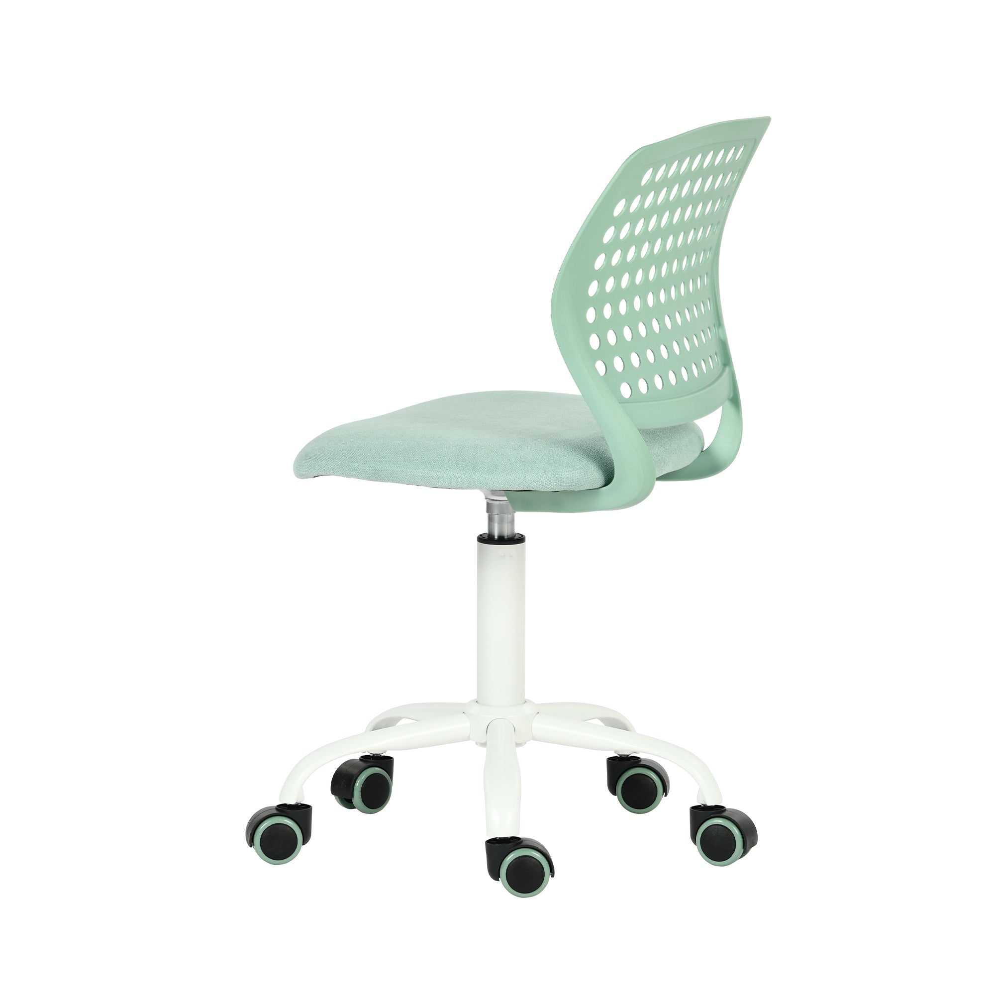 JAVIS Kids Desk Chair, Adjustable Swivel Task Chair with Wheels, Ventilated Back & Padded Seat, Aqua