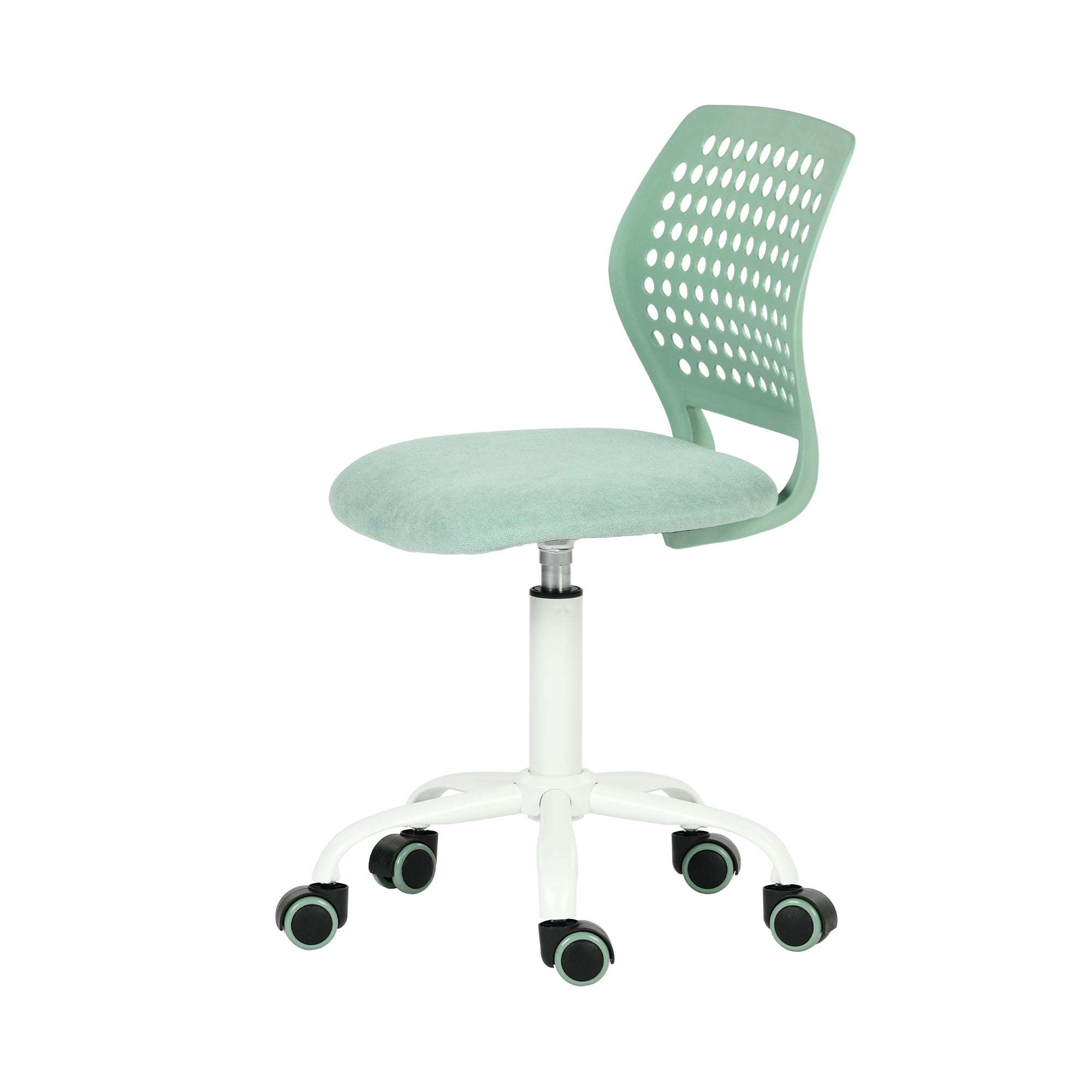 JAVIS Kids Desk Chair, Adjustable Swivel Task Chair with Wheels, Ventilated Back & Padded Seat, Aqua