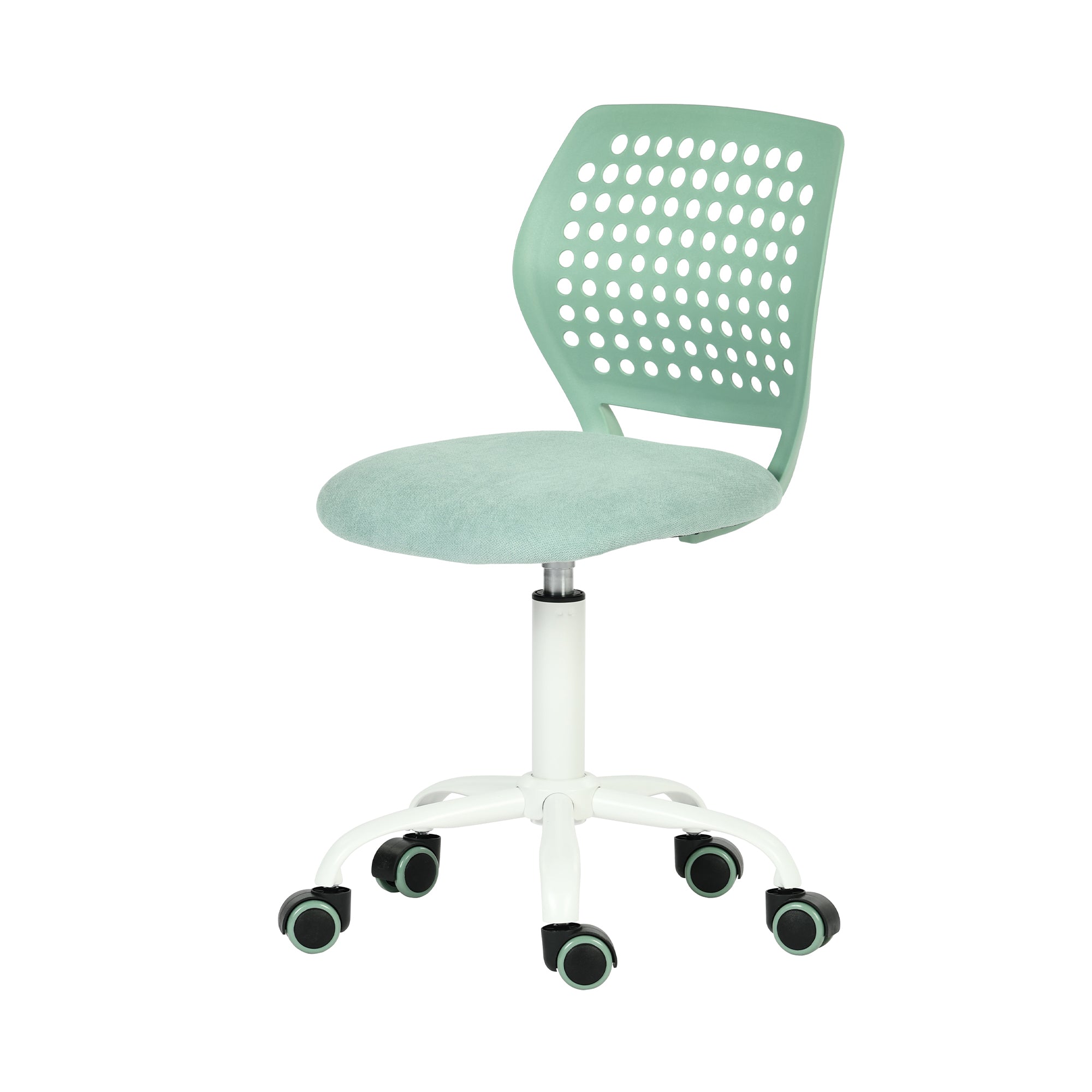 JAVIS Kids Desk Chair, Adjustable Swivel Task Chair with Wheels, Ventilated Back & Padded Seat, Aqua