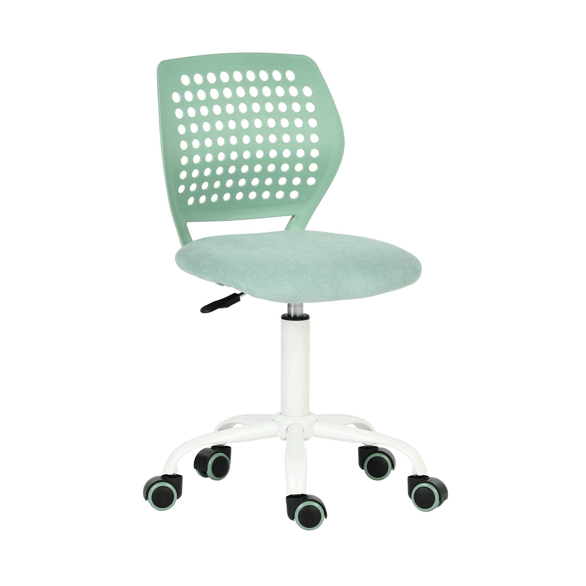 JAVIS Kids Desk Chair, Adjustable Swivel Task Chair with Wheels, Ventilated Back & Padded Seat, Aqua