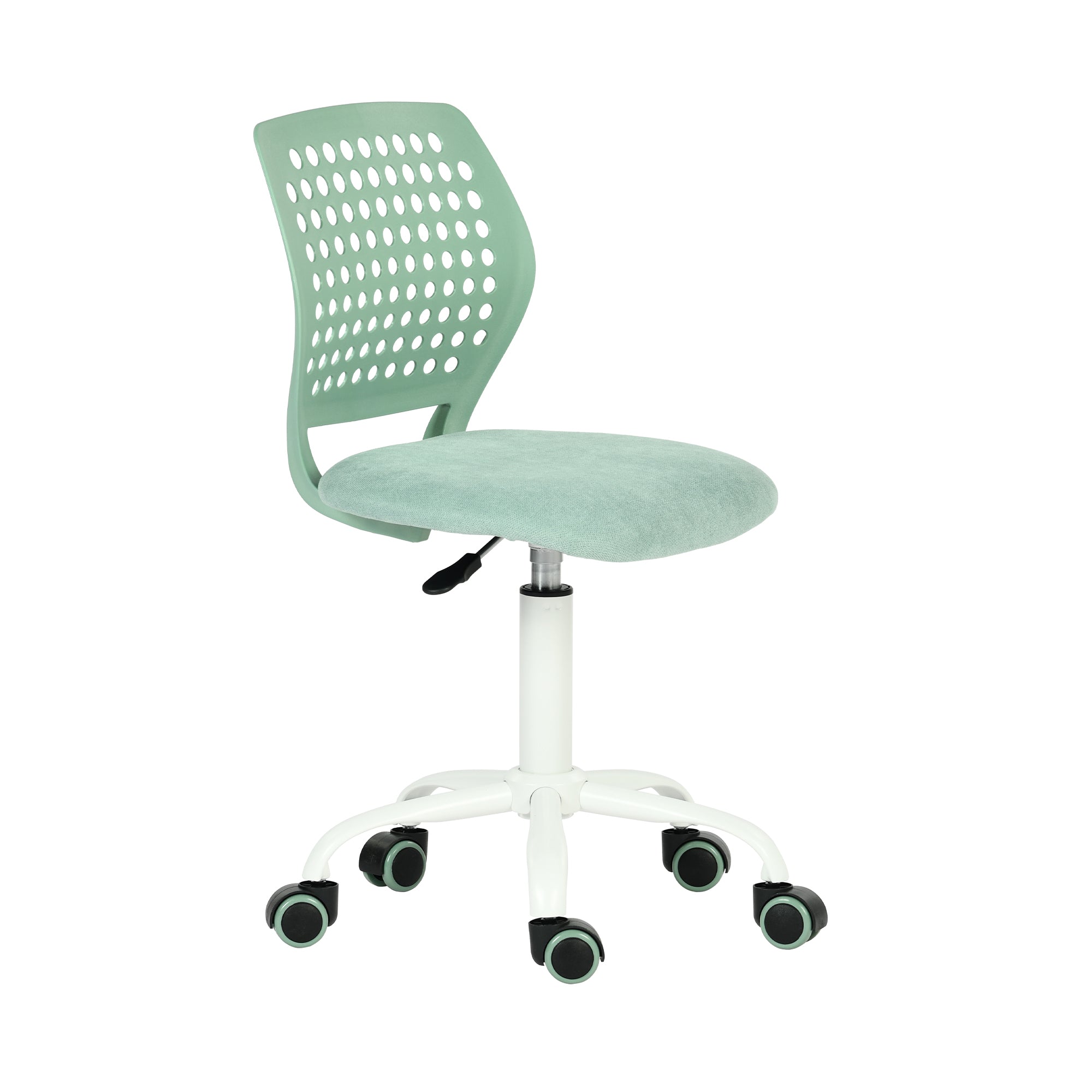 JAVIS Kids Desk Chair, Adjustable Swivel Task Chair with Wheels, Ventilated Back & Padded Seat, Aqua