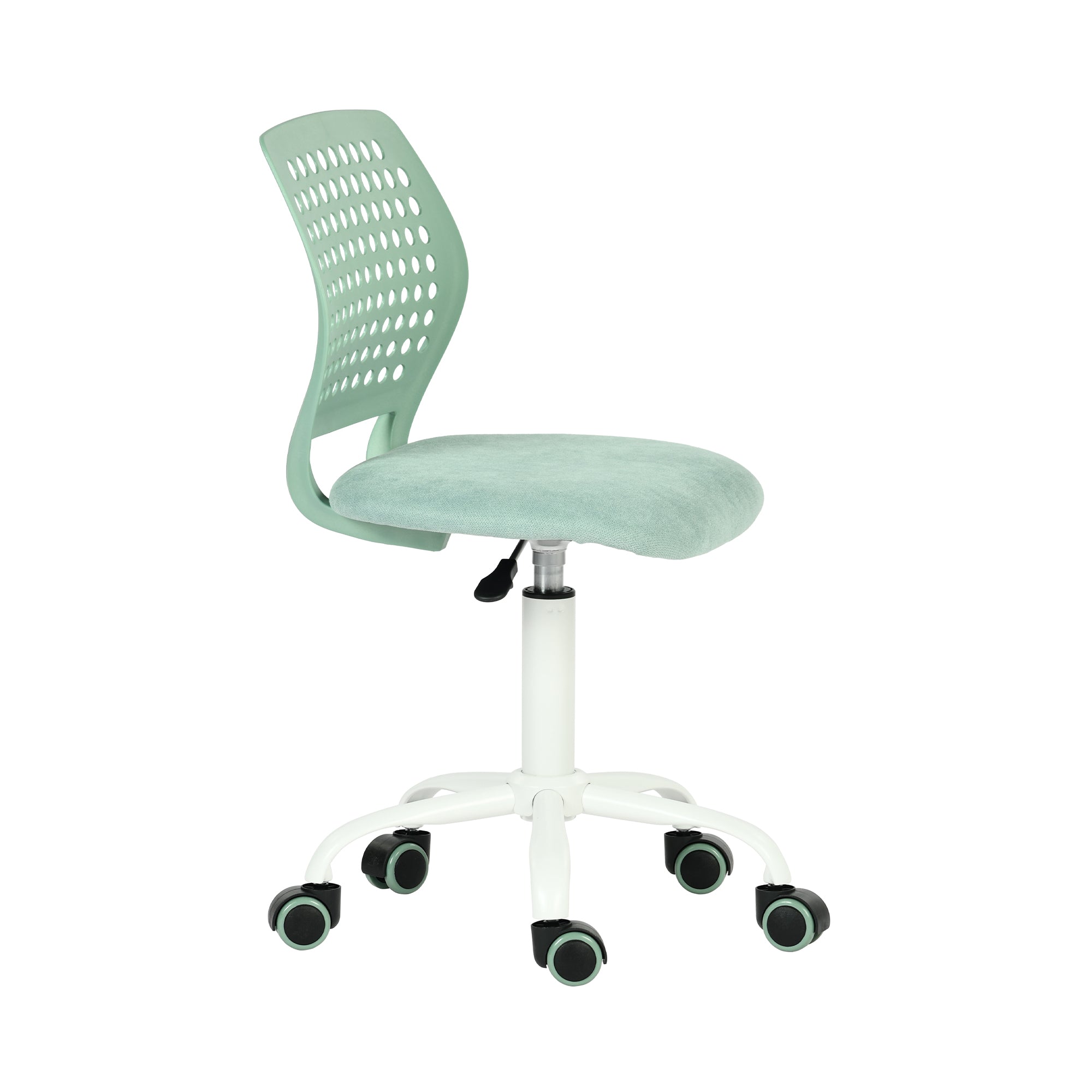JAVIS Kids Desk Chair, Adjustable Swivel Task Chair with Wheels, Ventilated Back & Padded Seat, Aqua