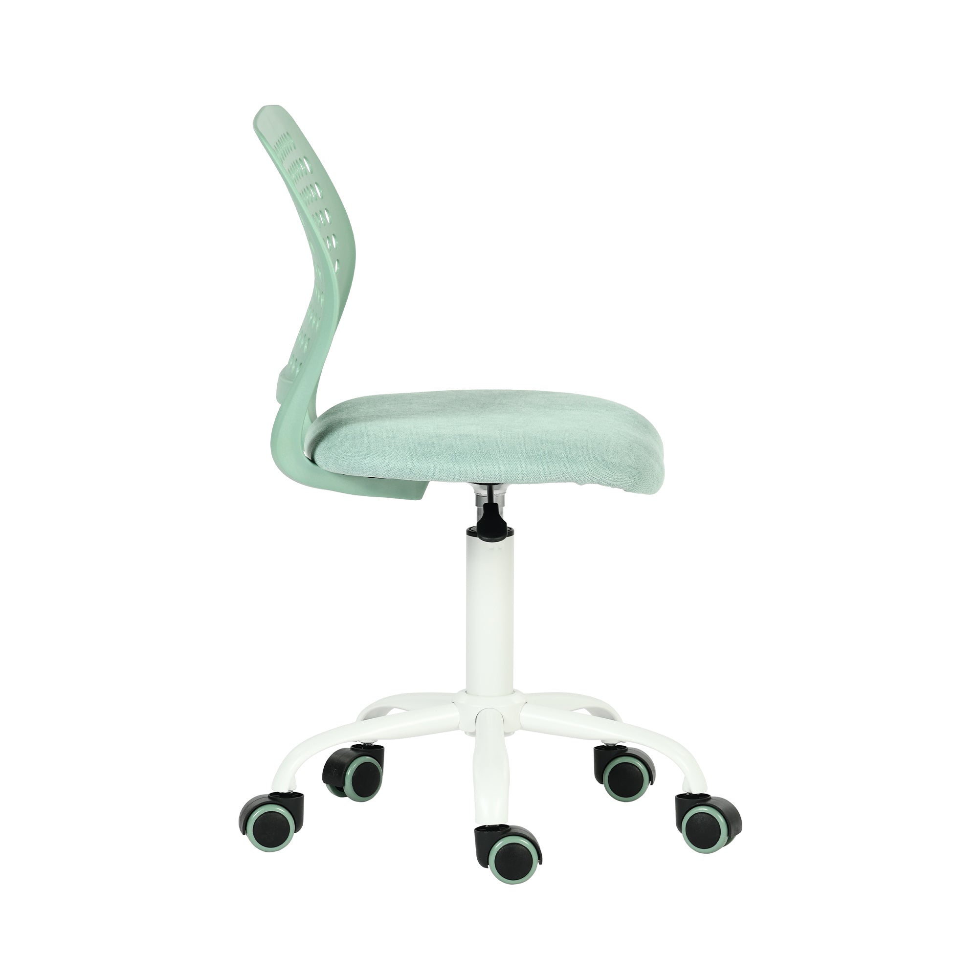 JAVIS Kids Desk Chair, Adjustable Swivel Task Chair with Wheels, Ventilated Back & Padded Seat, Aqua