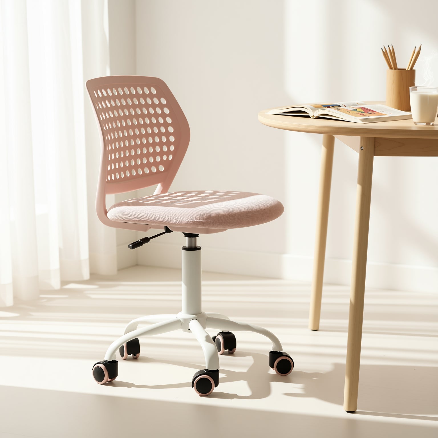 Javis Adjustable Swivel Task Chair with Wheels and Ventilated Back