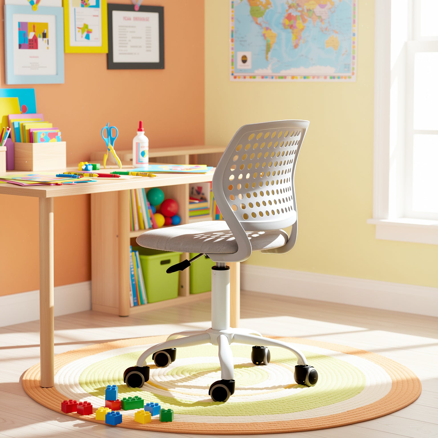 Javis Adjustable Swivel Task Chair with Wheels and Ventilated Back