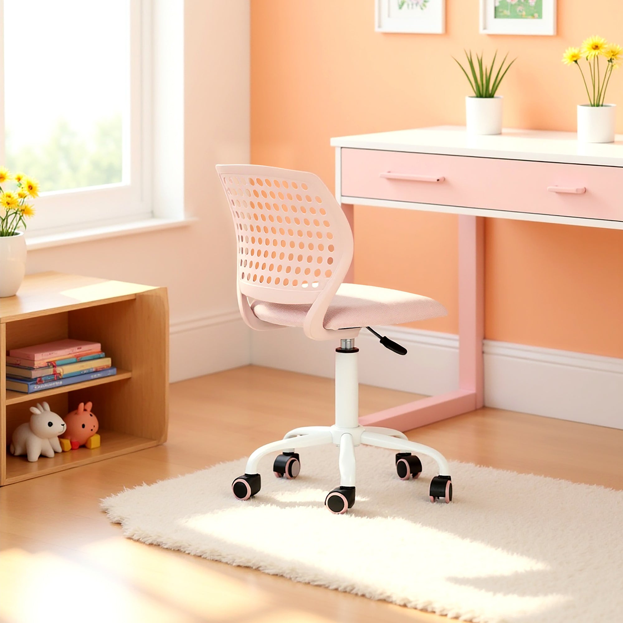 Javis Adjustable Swivel Task Chair with Wheels and Ventilated Back