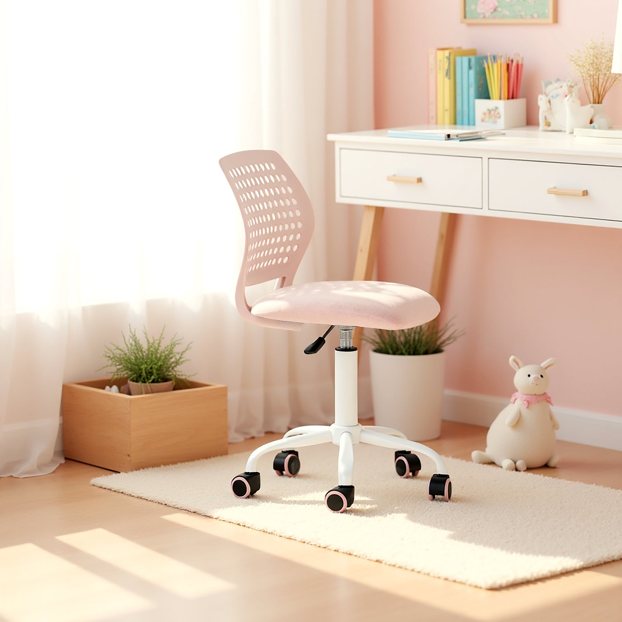 Javis Adjustable Swivel Task Chair with Wheels and Ventilated Back