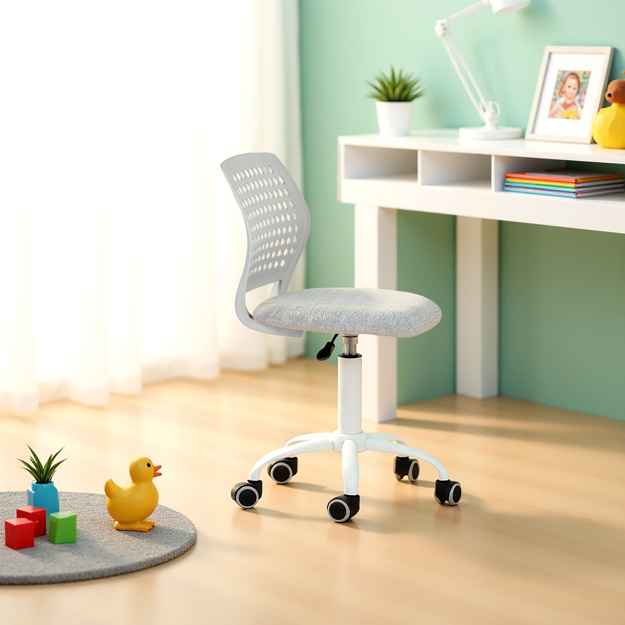 Javis Adjustable Swivel Task Chair with Wheels and Ventilated Back