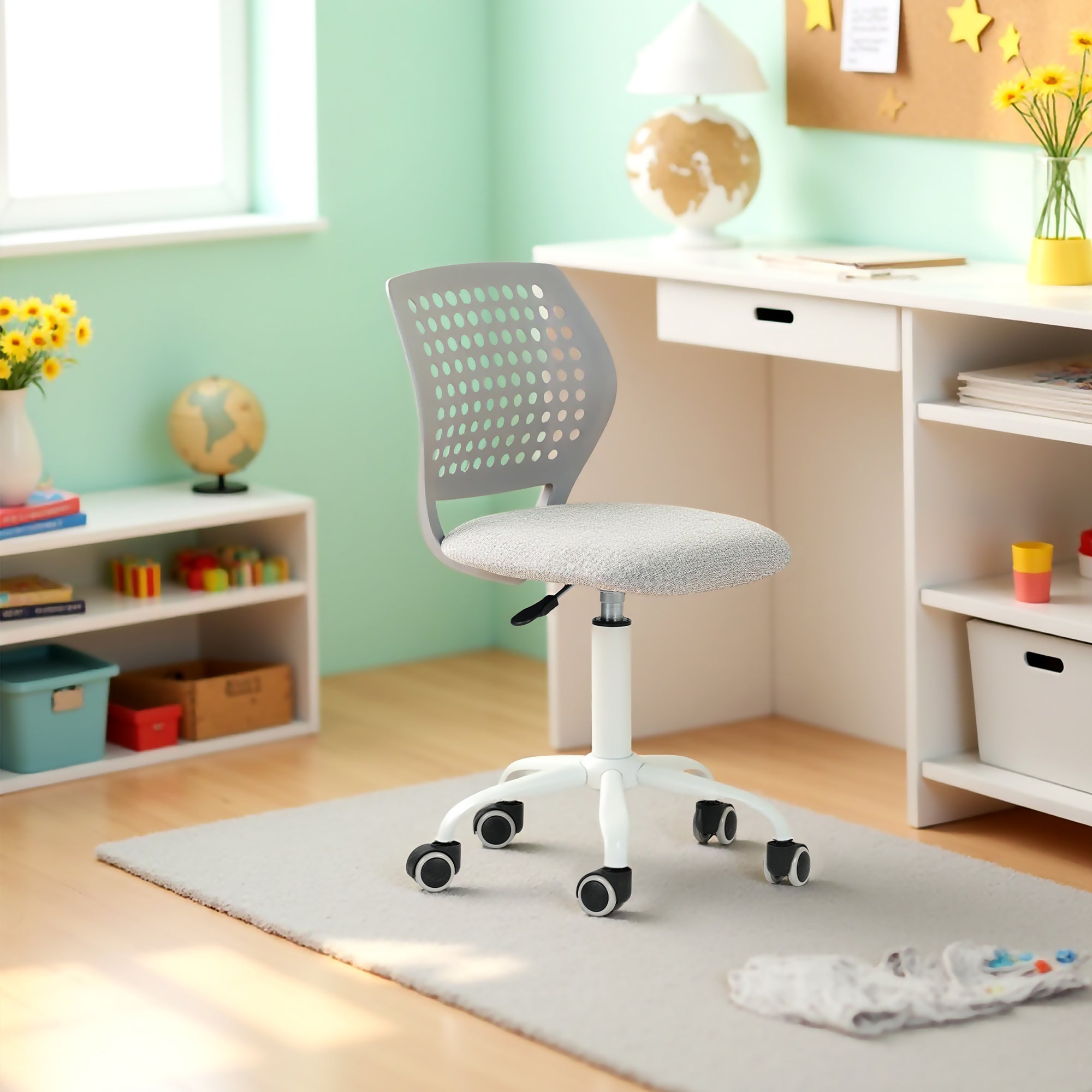 Javis Adjustable Swivel Task Chair with Wheels and Ventilated Back