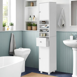Jericho 63” Freestanding Narrow Bathroom Storage Cabinet