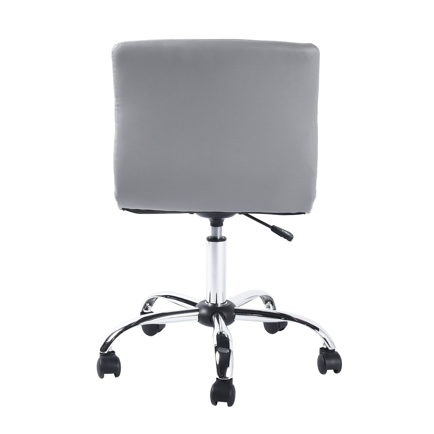 Homy Casa JOAKIM Modern Grey PU Office Chair with Chromed Base and Wheels Open Box