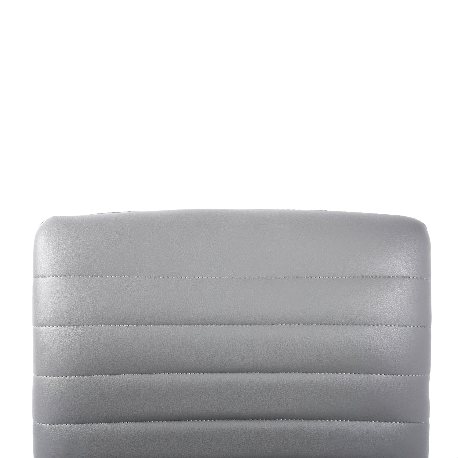 Homy Casa JOAKIM Modern Grey PU Office Chair with Chromed Base and Wheels Open Box