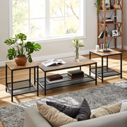Joes Living Room Table Set of 3 - Coffee Table & 2 End Tables