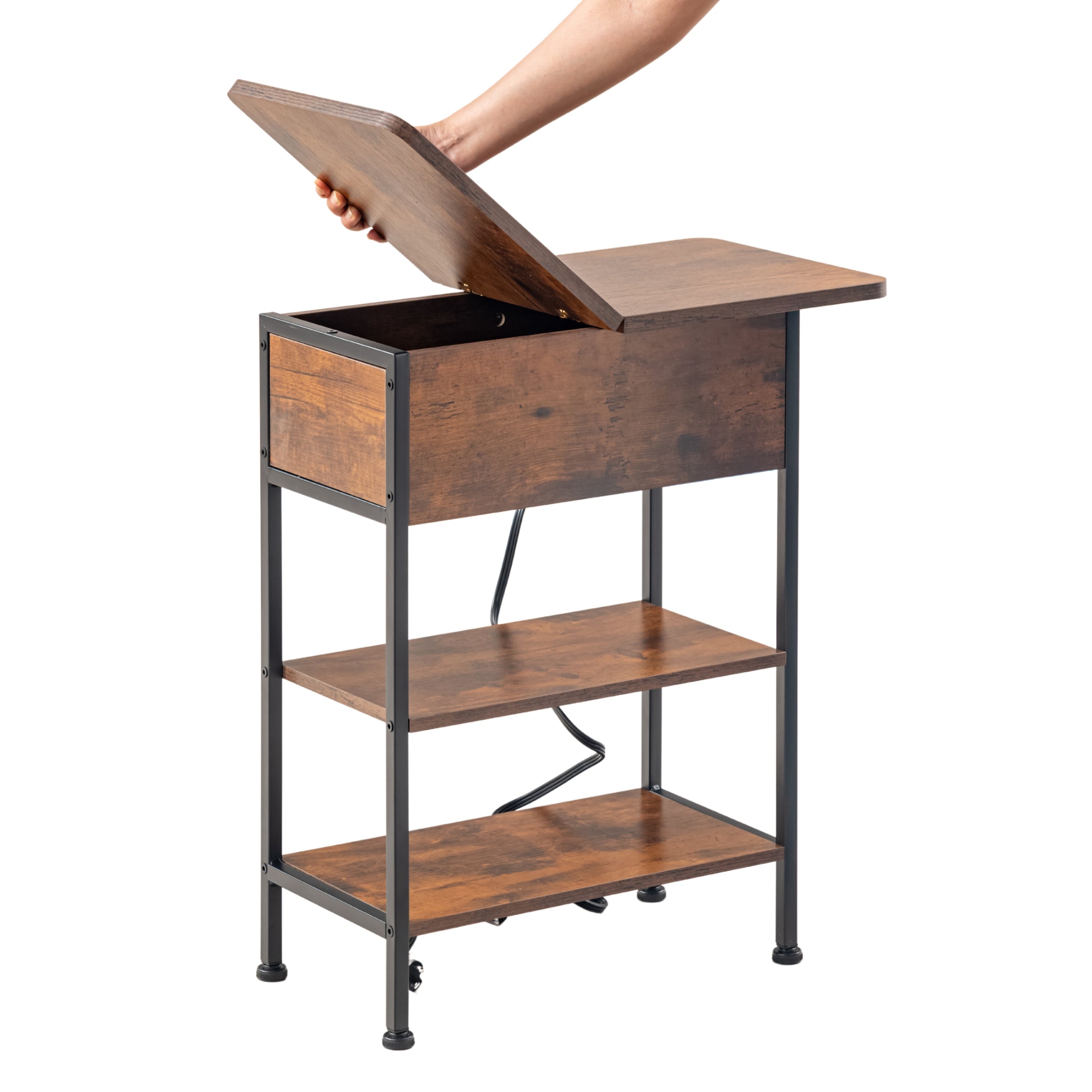 Homy Casa JANISA Side Table "23.6 x 11.8 x 23.6" Versatile Accent Table for Home and Office