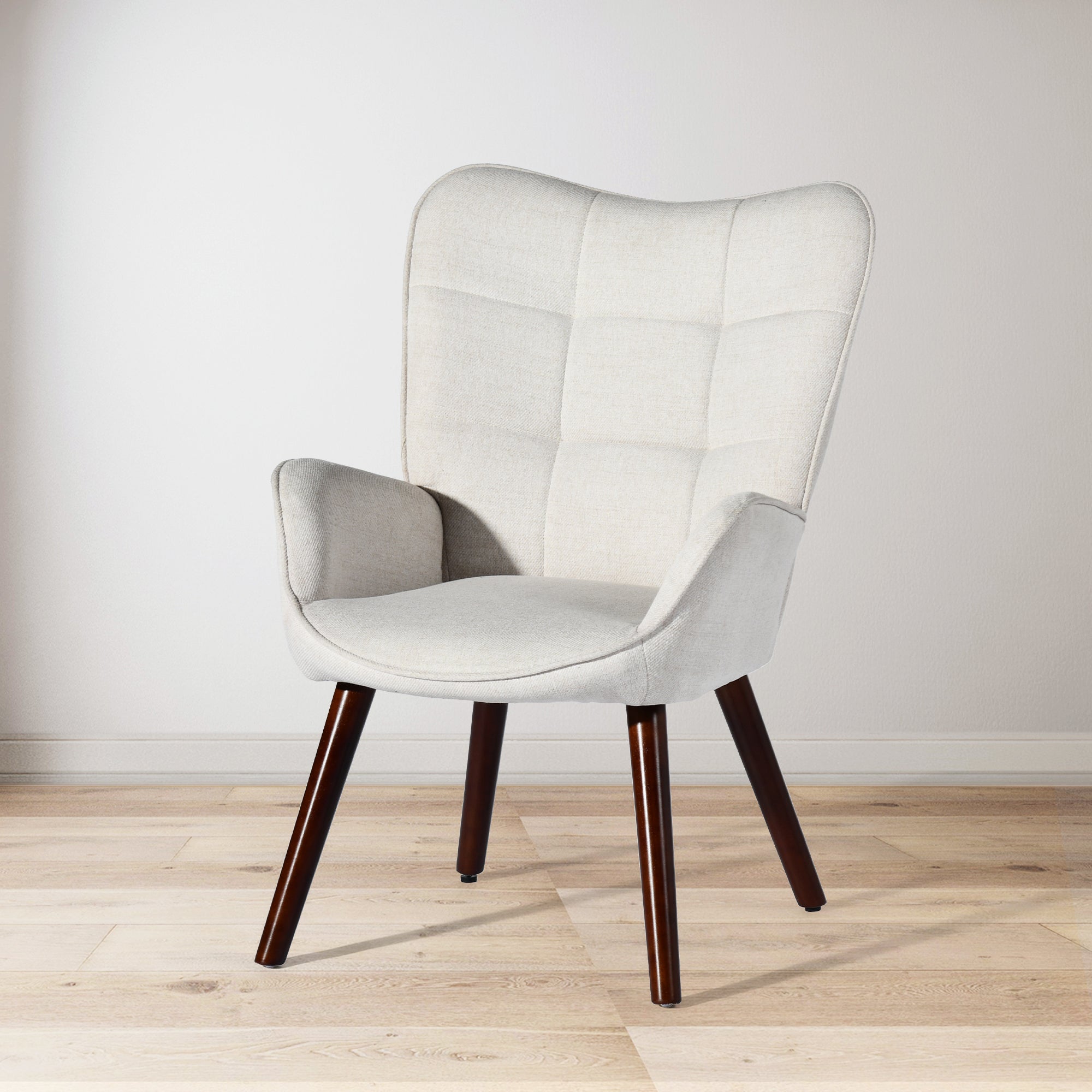 Homy Casa KANAS Beige Relax Chair Modern Accent Seating for Living Room, Bedroom, Office Open Box
