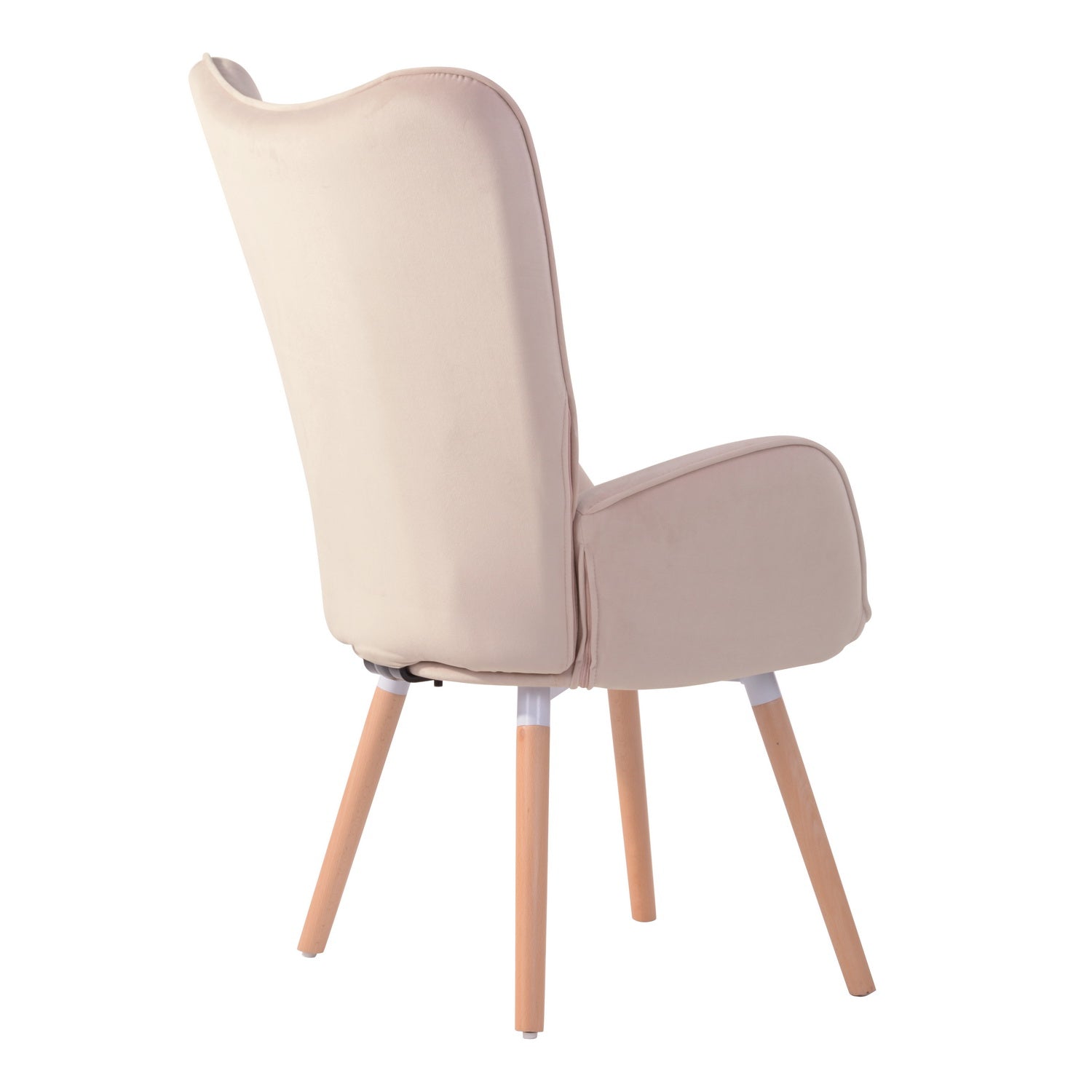 Homy Casa KAS Ottoman Blush Leisure Chair with Ottoman for Living Room, Bedroom, Office Open Box