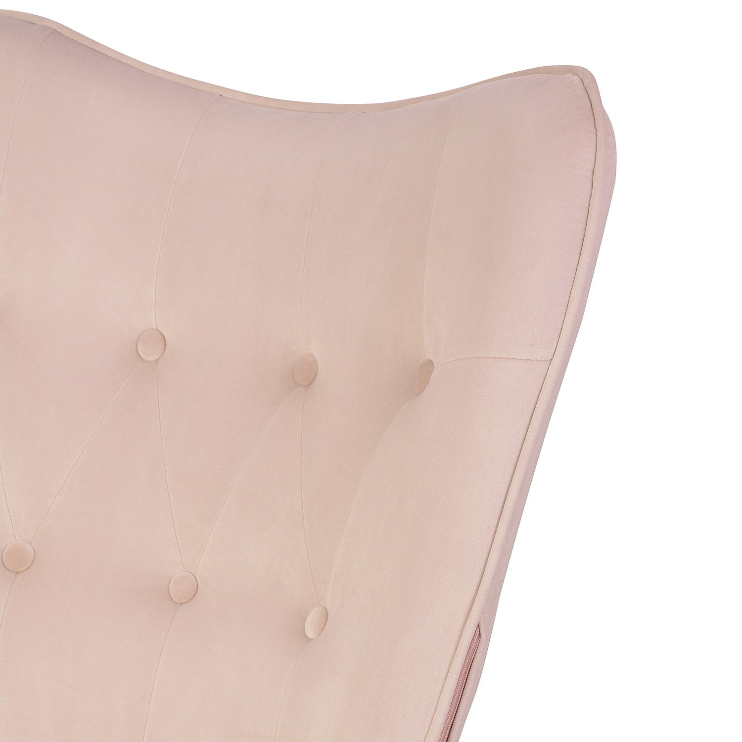 Homy Casa KAS Ottoman Blush Leisure Chair with Ottoman for Living Room, Bedroom, Office Open Box